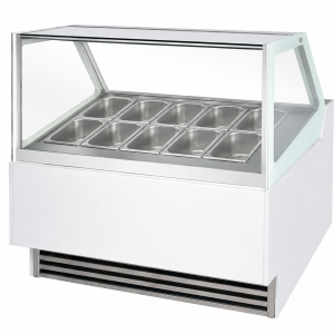 Longo & Co – 10 pan Ice Cream Display, 10 x 5 Litres Napoli Tubs